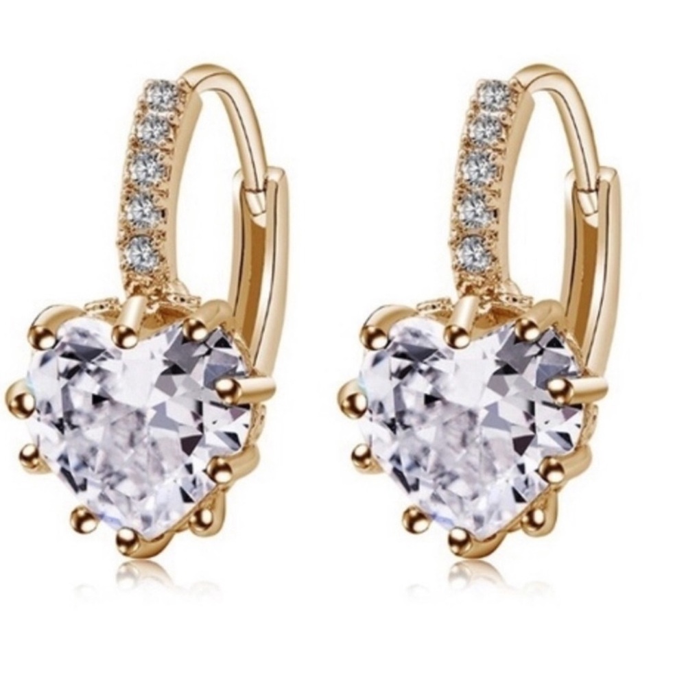 CZ Earrings  Plated (platinum)